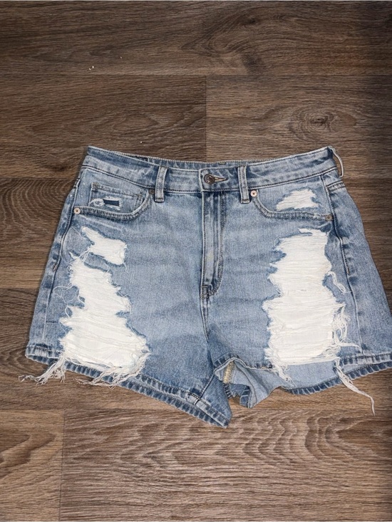 American Eagle Outfitters Pants - American Eagle Outfitters Light Blue Distressed Jean Shorts